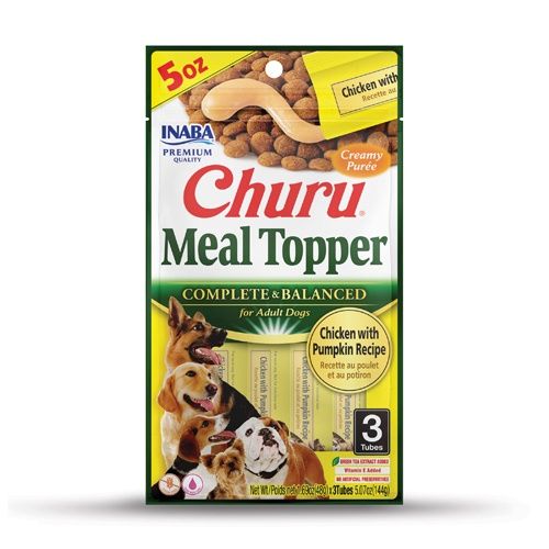 Churu Meal Topper 5.07 oz., Flavor: Chicken &amp; Pumpkin, Package Size: 3/1.69 oz. pack