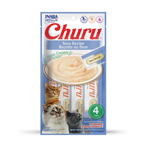 Churu Creamy Treat 2.0 oz., Flavor: Tuna Recipe, Package Size: 4 x 0.5oz tubes