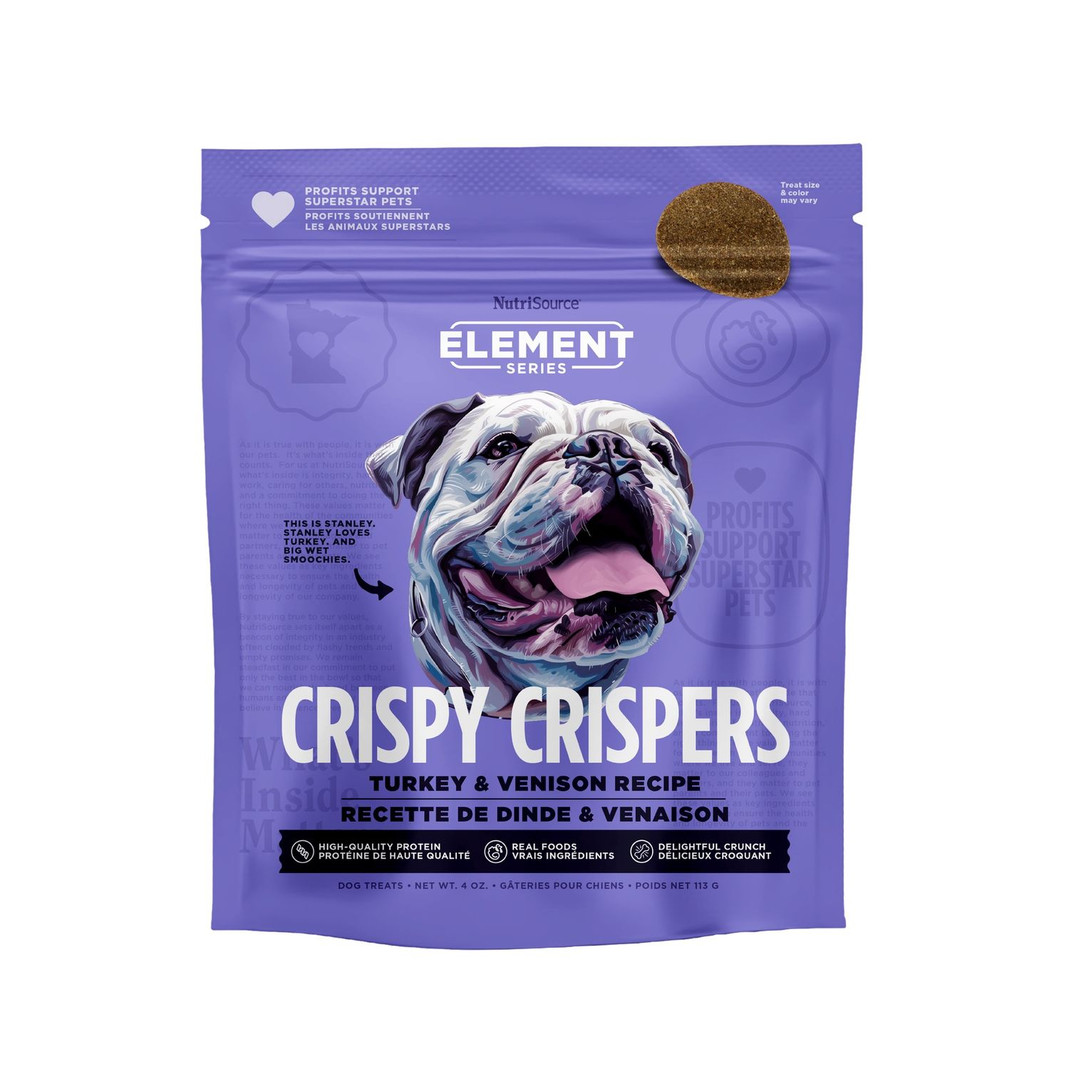 NutriSource Element Crispy Crispers Turkey &amp; Venison Dog Treats, Package Size: 4oz