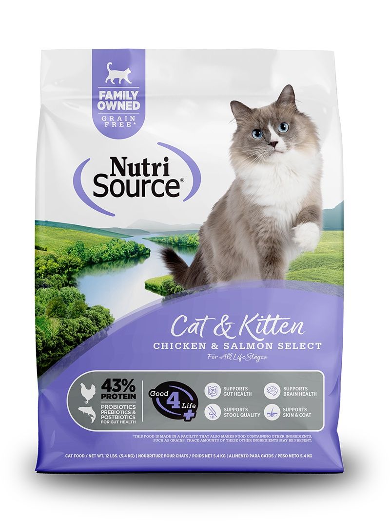 NutriSource Chicken &amp; Salmon Select Grain Free Cat Food, Size: 4lb