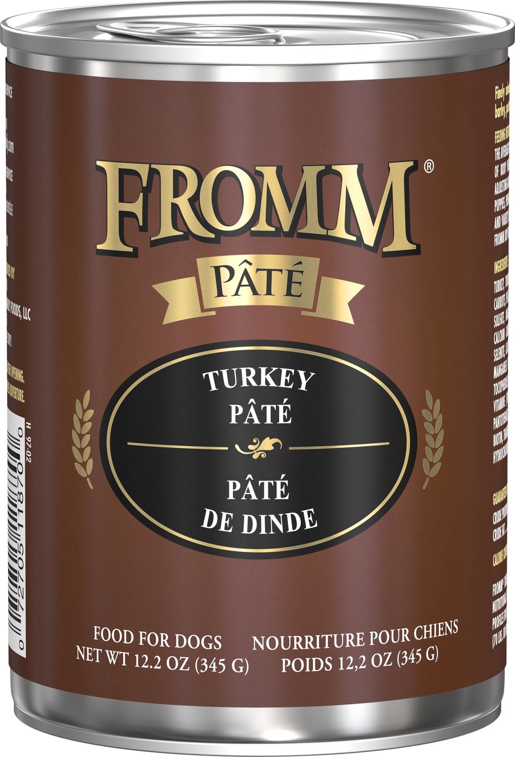 Fromm Turkey Pate Wet Dog Food, Size: 12.2oz