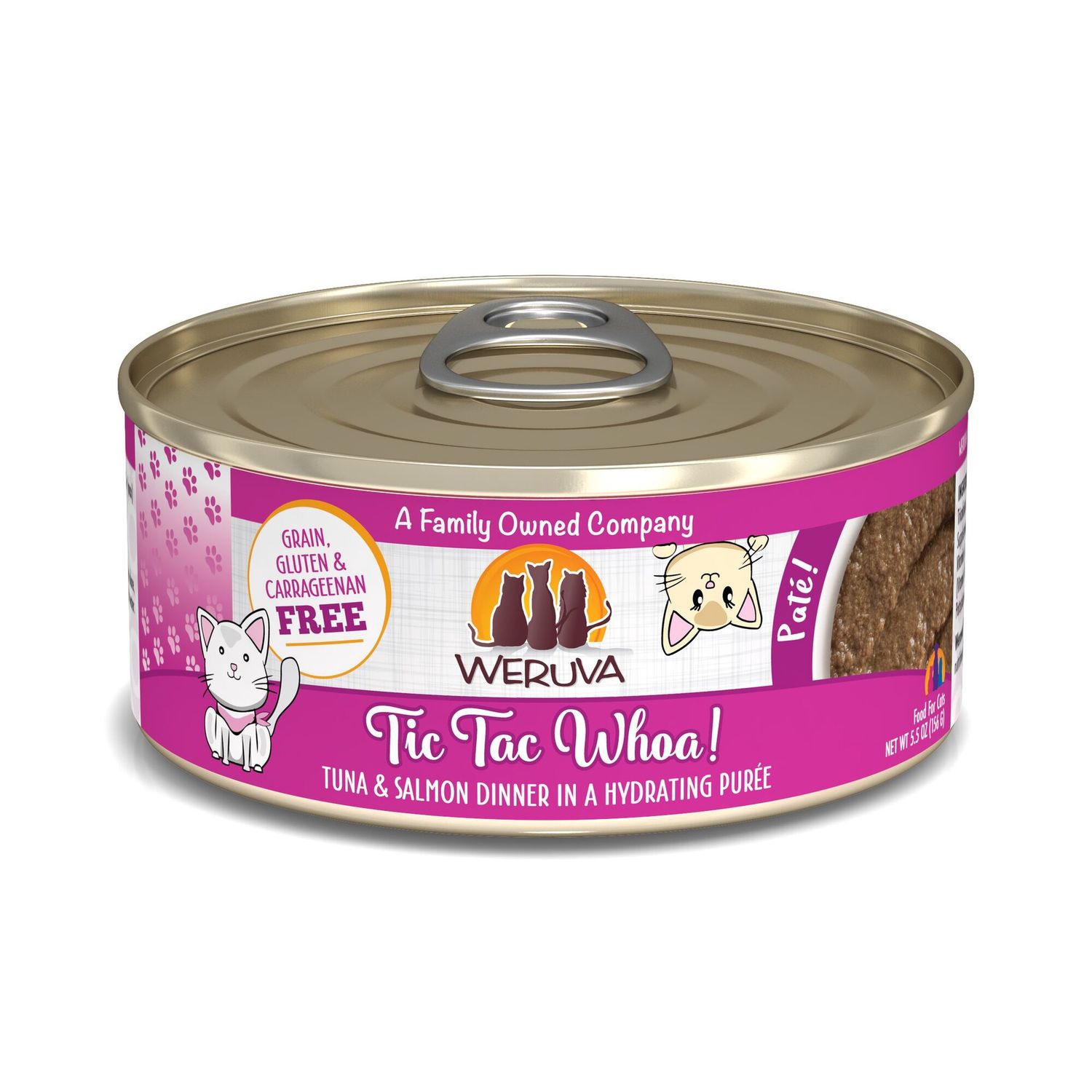 Weruva Paté Tic Tac Whoa! Wet Cat Food, Size: 5.5oz