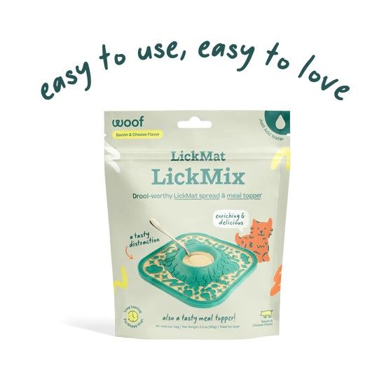 Woof Bacon &amp; Cheese LickMix, Size: 5.5oz
