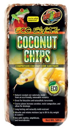 Zoo Med Eco Earth Compressed Coconut Chips, Size: 1 Brick (500g)