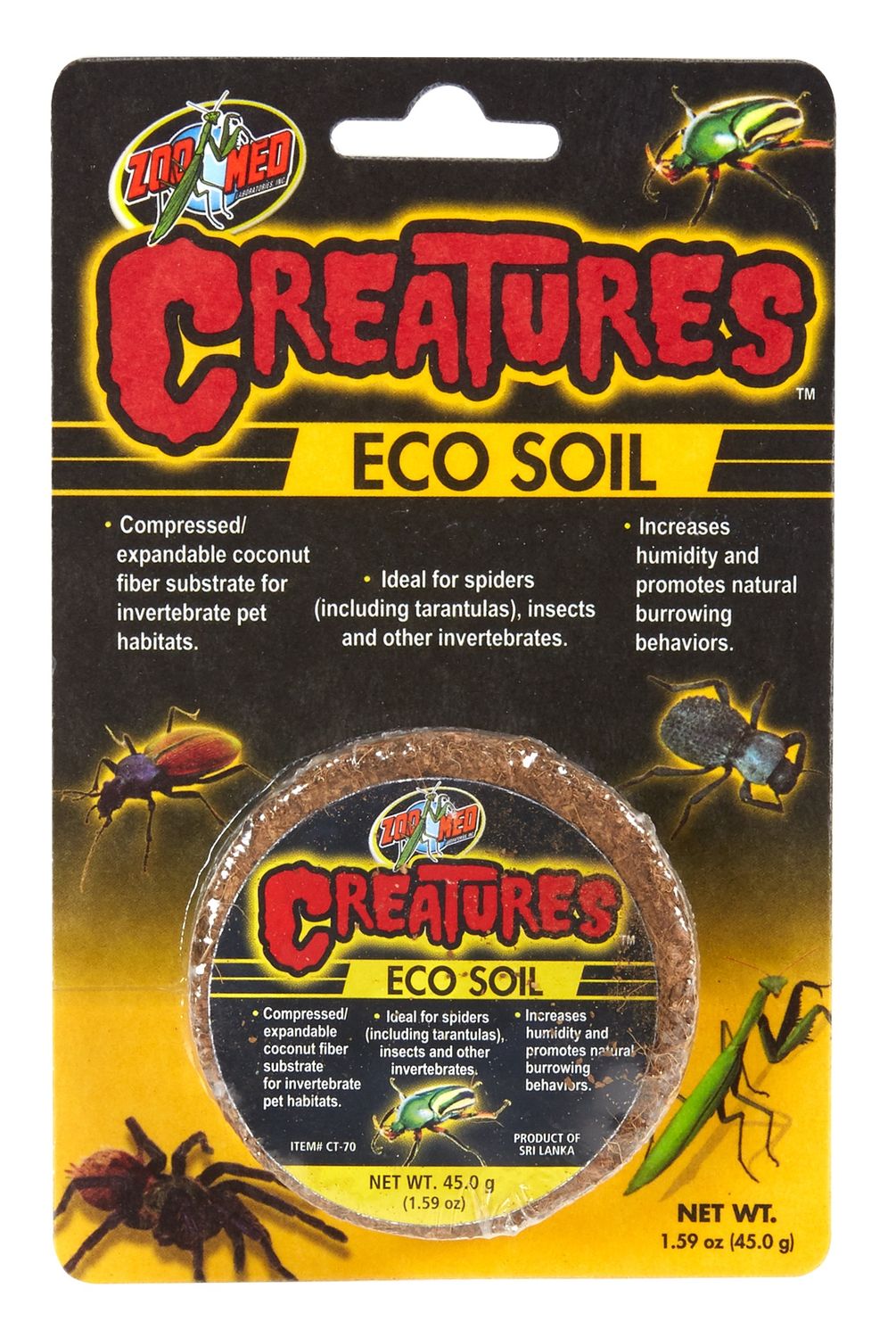 Zoo Med Creature Eco Soil Coconut Fiber Substrate, Size: 45g