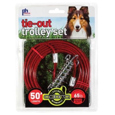 Prevue Pet Products 50 ft. Tie-Out Cable Trolley Set