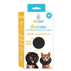 ZenPet ZenCollar Inflatable Recovery Collar for Dogs and Cats, Size: X-Small
