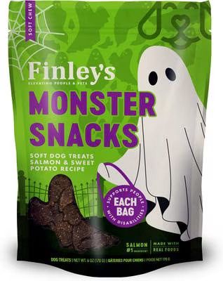 Finley's Monster Soft Chew Salmon &amp; Sweet Potato Dog Treats 6 oz.