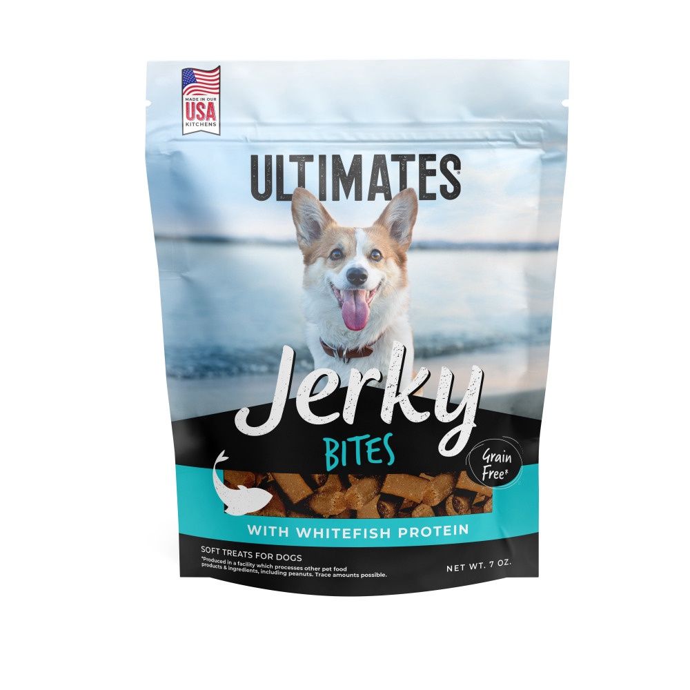 Ultimates Whitefish Jerky Bites Dog Treats, Size: 7oz