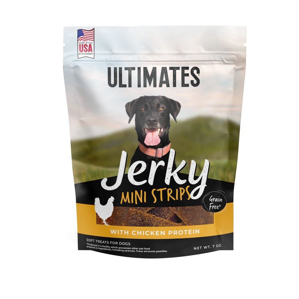 Ultimates Chicken Jerky Mini Strips Dog Treats, Size: 7oz