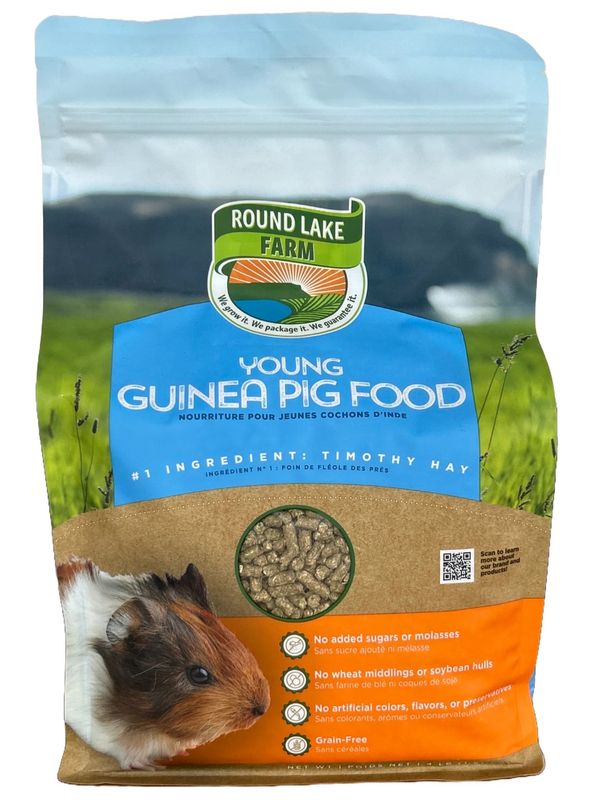 Round Lake Farm Young Guinea Pig Food 4lb. Bag