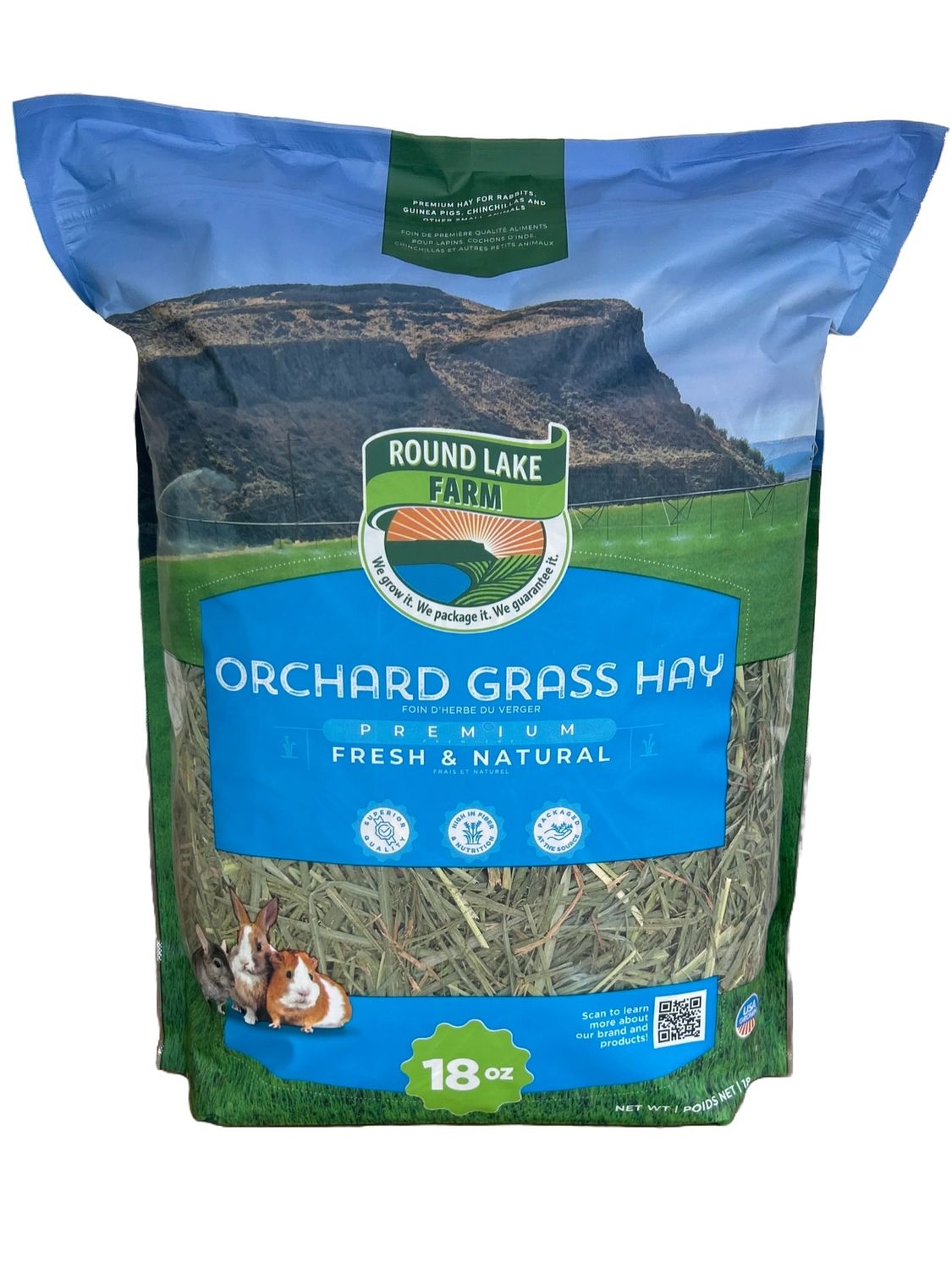 Round Lake Farm Orchard Hay 18oz. Bag