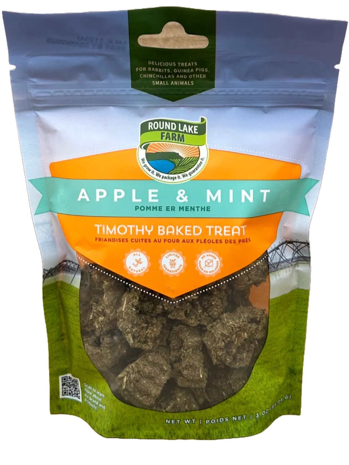 Round Lake Farm Timothy Baked Small Animal Treats 3oz. Pkg., Flavor: Apple &amp; Mint