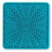 Messy Mutts Framed "Spill Resistant" Silicone Dog Lick Mat, 9.5" x 9.5", Color: Blue