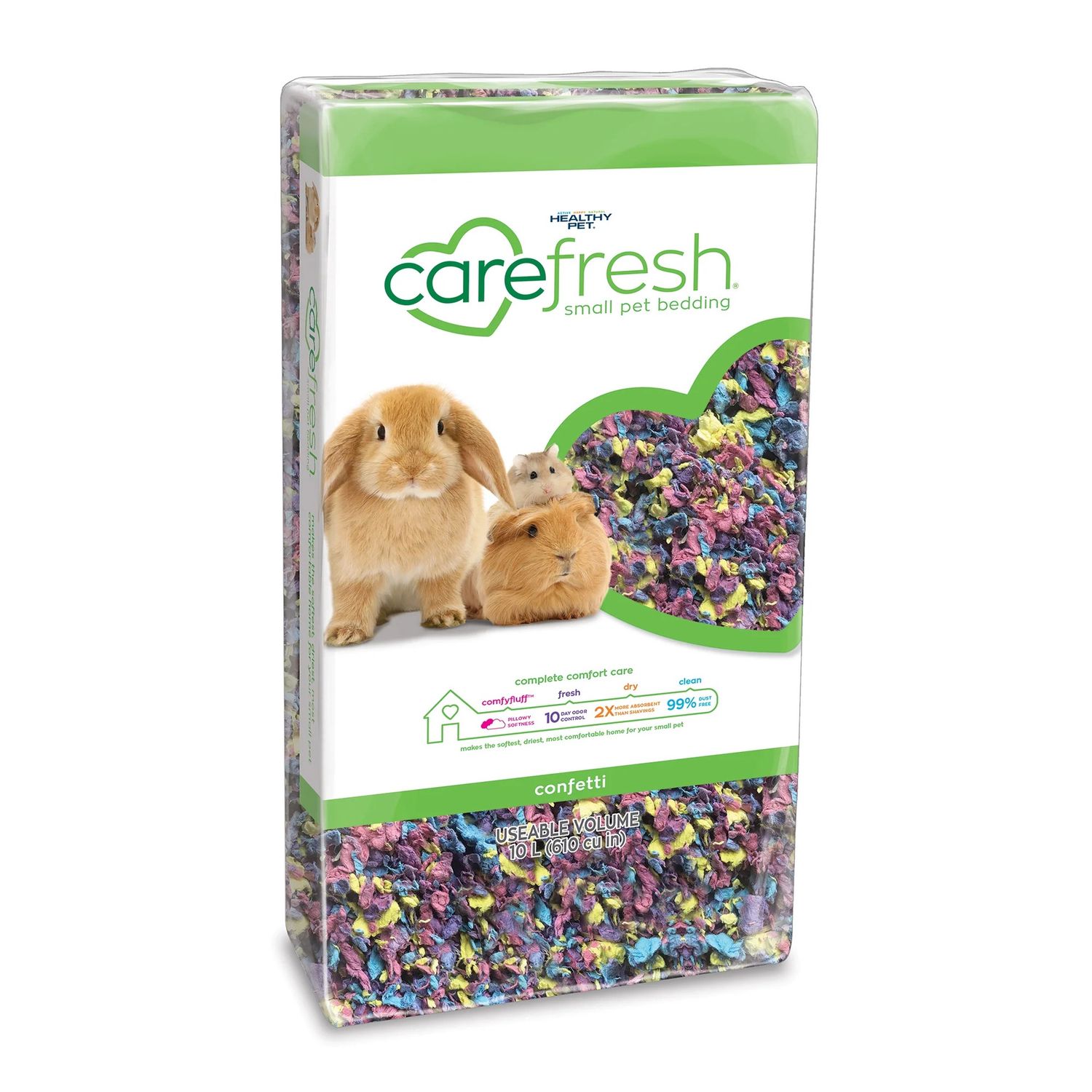 Carefresh Small Pet Paper Bedding, Confetti, Size: 10 Litres