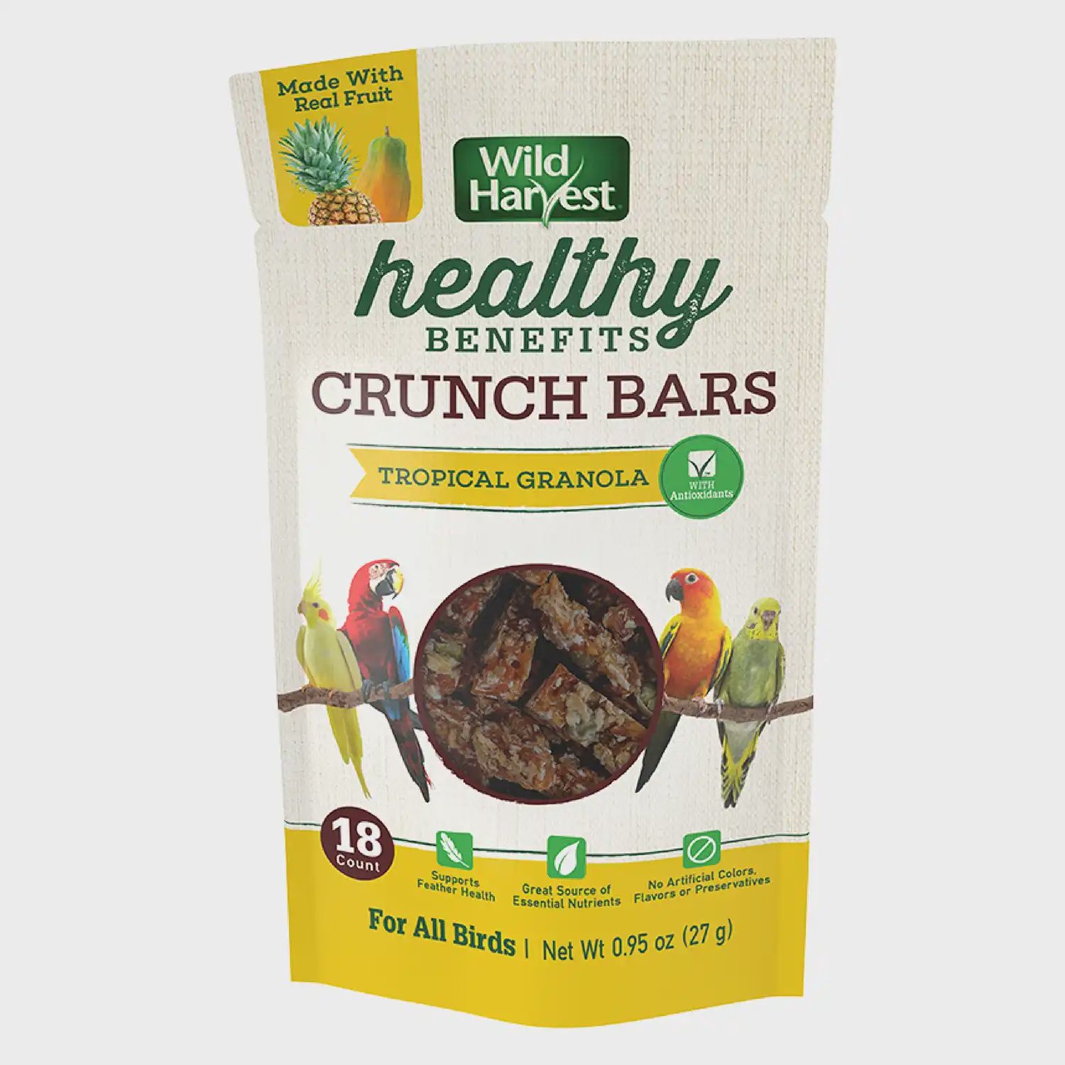 Wild Harvest Healthy Benefits Crunch Bars Bird Treat Tropical Granola