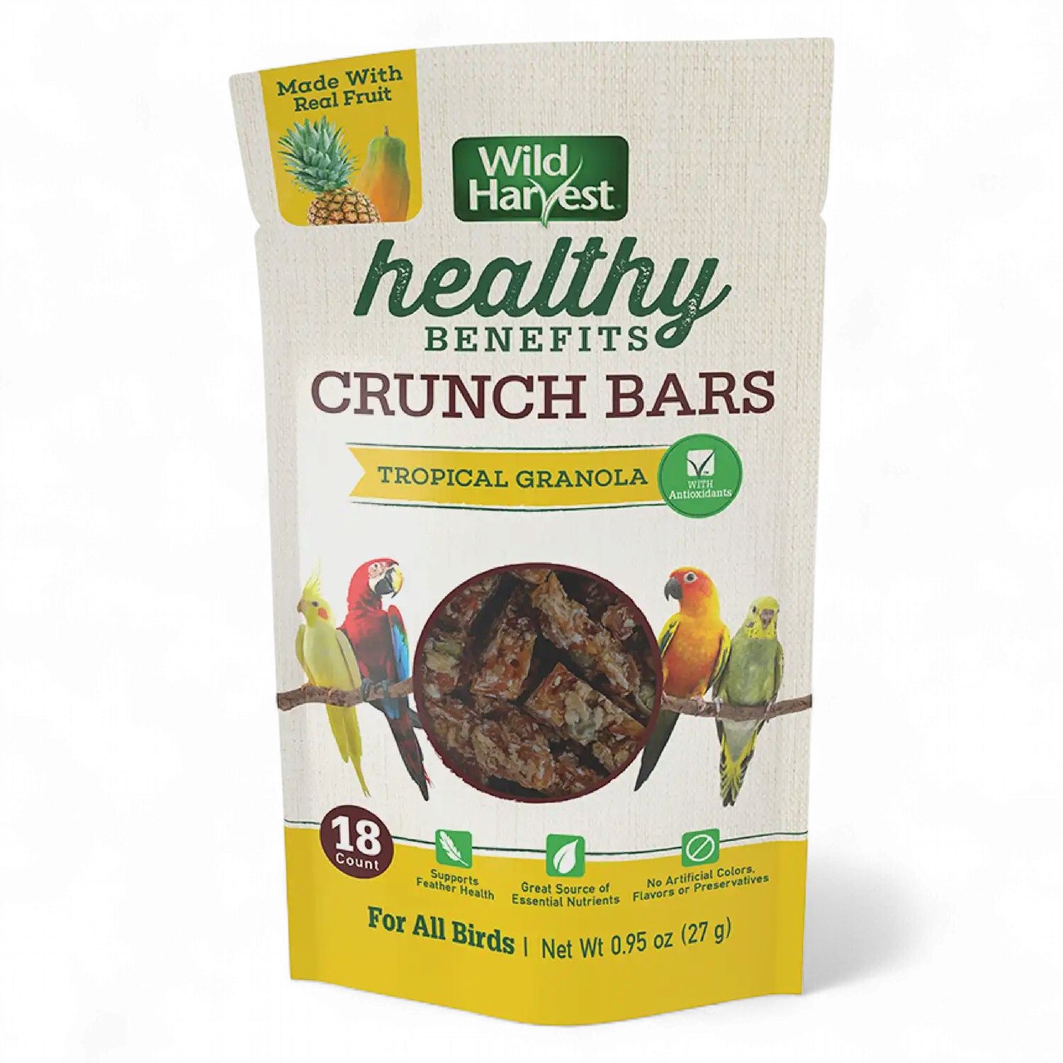 Wild Harvest Healthy Benefits Crunch Bars Bird Treat Tropical Granola
