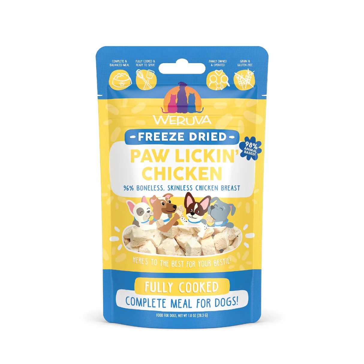 Weruva Paw Lickin' Chicken Freeze Dried Dog Food, Package Size: 1oz