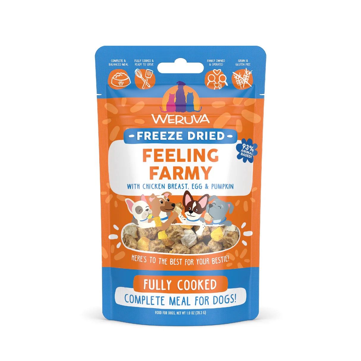 Weruva Feelin' Farmy Freeze Dried Dog Food, Package Size: 1 oz.