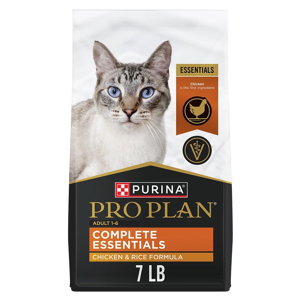 Pro Plan Adult Chicken &amp; Rice Dry Cat Food, Size: 7lb