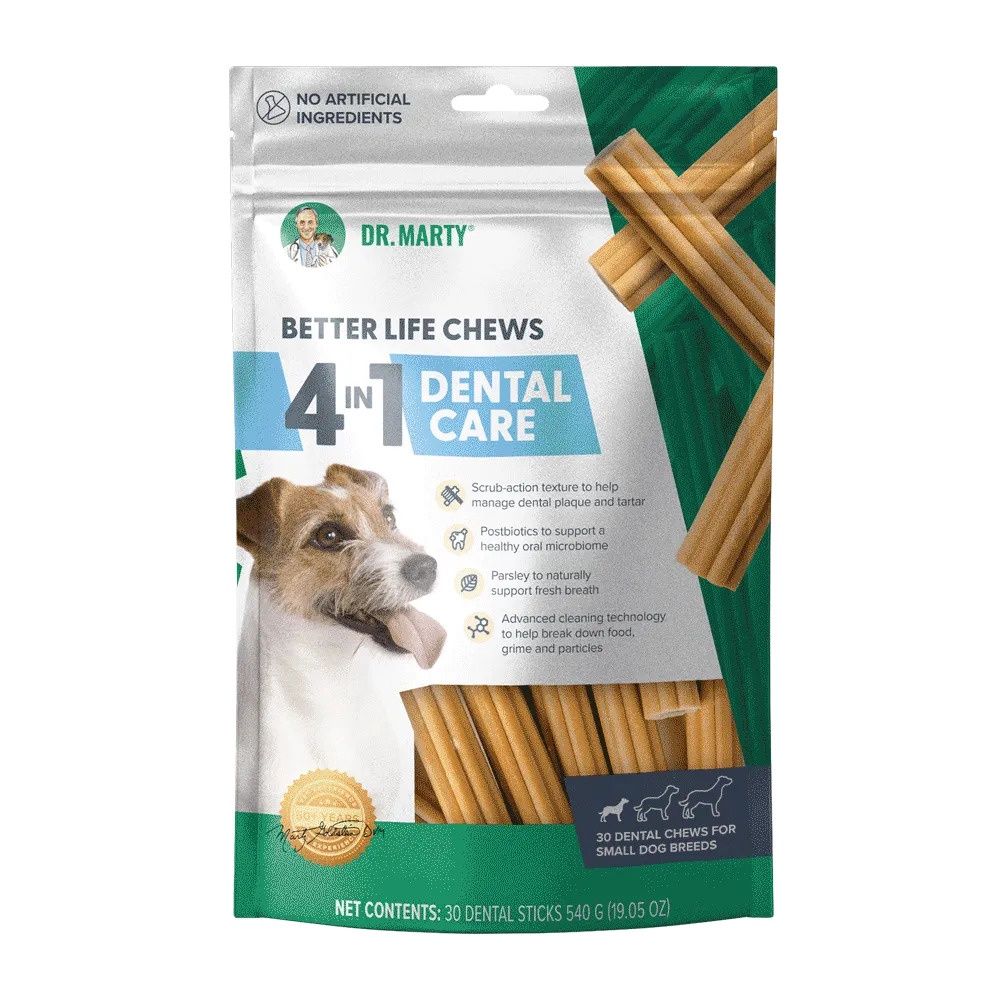 Dr. Marty Better Life Dog Dental Chews, Dog Size: Small (5-23lbs)