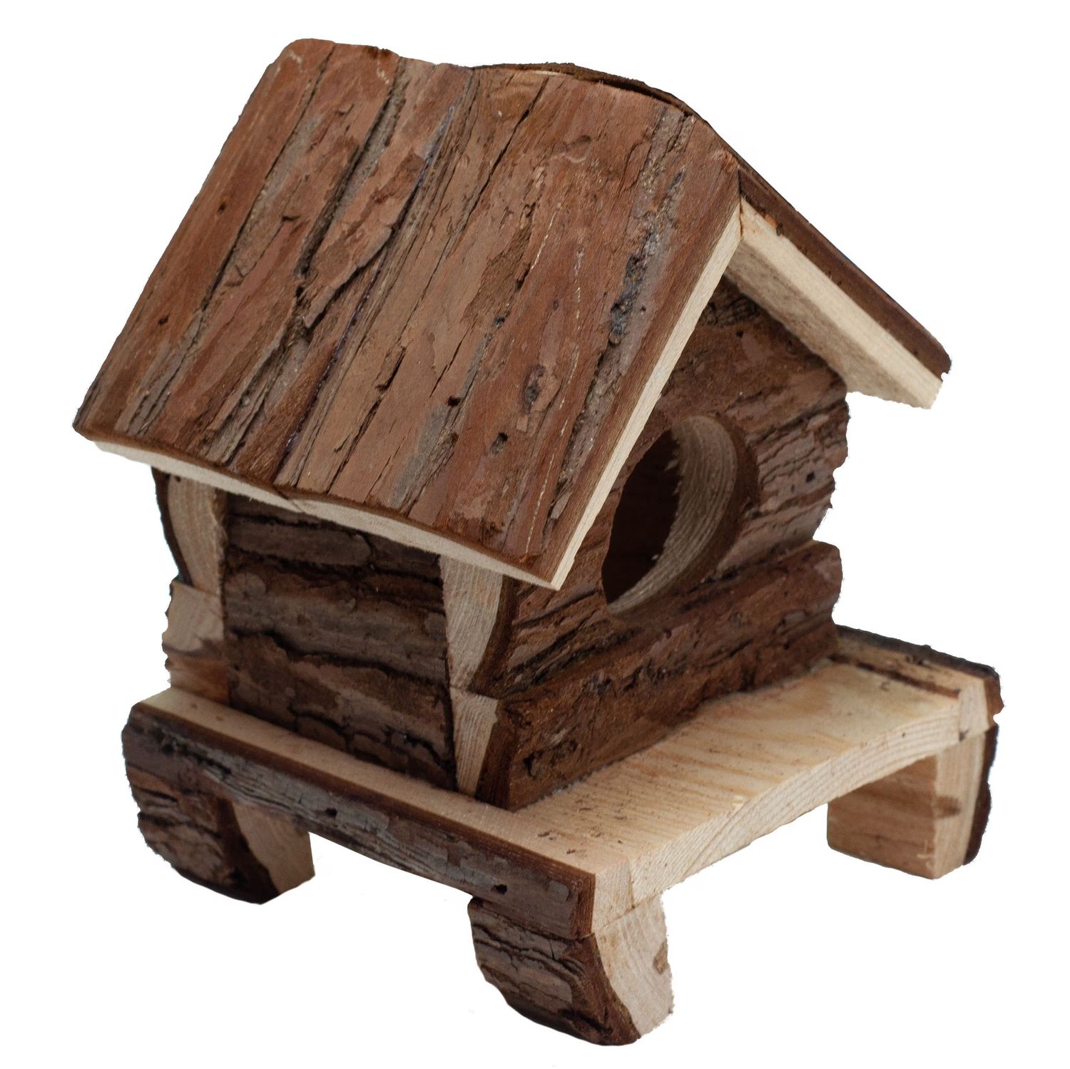 A &amp; E Cages Nibbles Log Cabin Small Animal Hut Deluxe