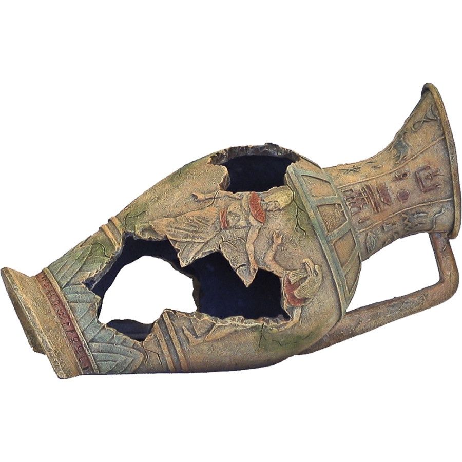 Blue Ribbon Ancient Egyptian Vase Aquarium Ornament