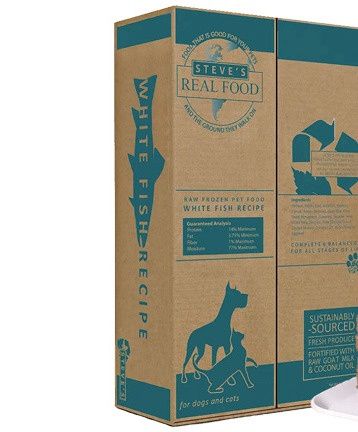 Steve's Real Food Frozen Raw Dog &amp; Cat Food WHITE FISH RECIPE Nuggets