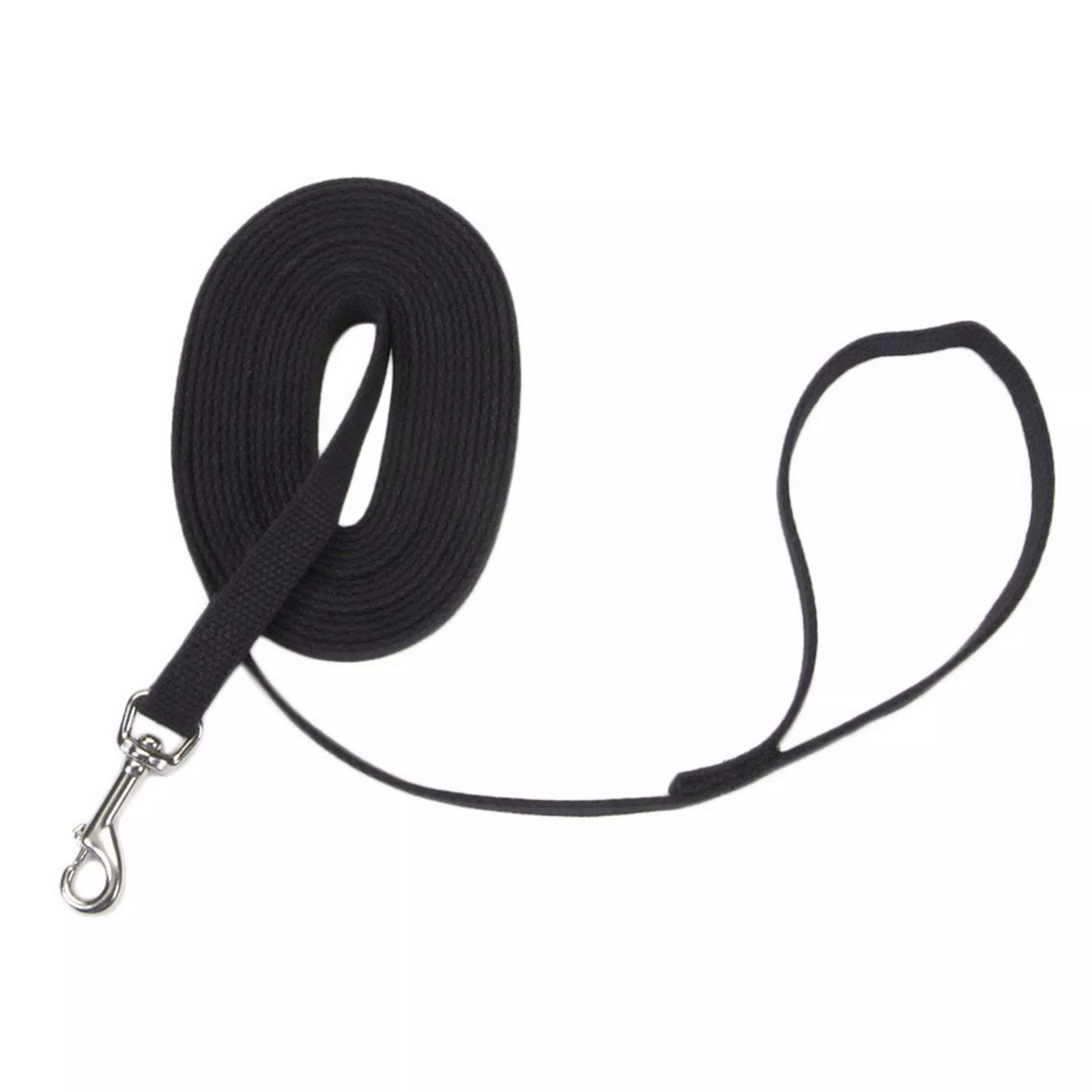 Coastal Pet Products-Train Right! Cotton Web Dog Training Leash, Color: Black, Length: 5/8" x 10'