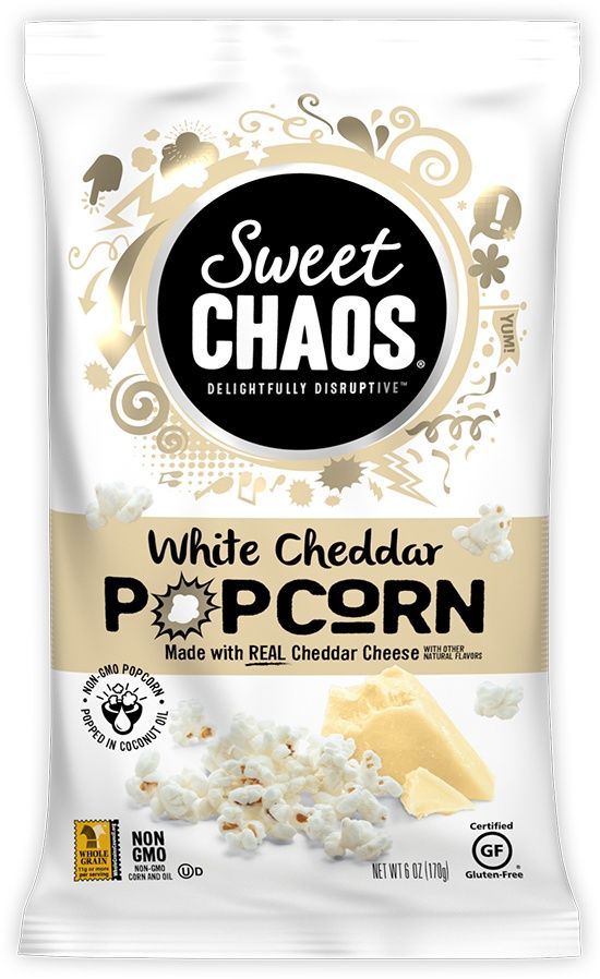 Sweet Chaos Popcorn White Cheddar 6oz.