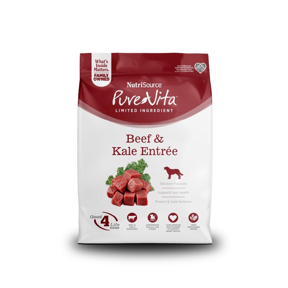 PureVita Beef &amp; Kale Dry Dog Food, Size: 4lb