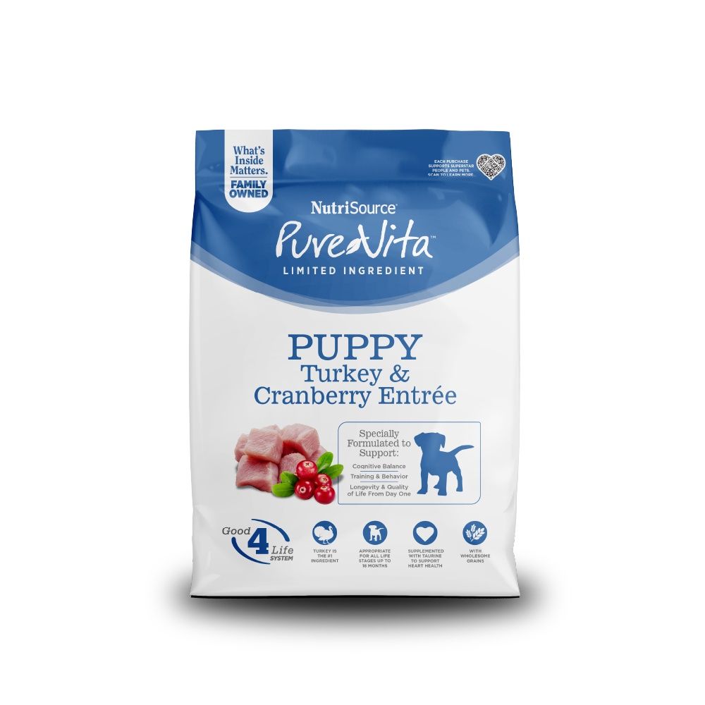 PureVita Turkey &amp; Cranberry Dry Puppy Food, Size: 4lb