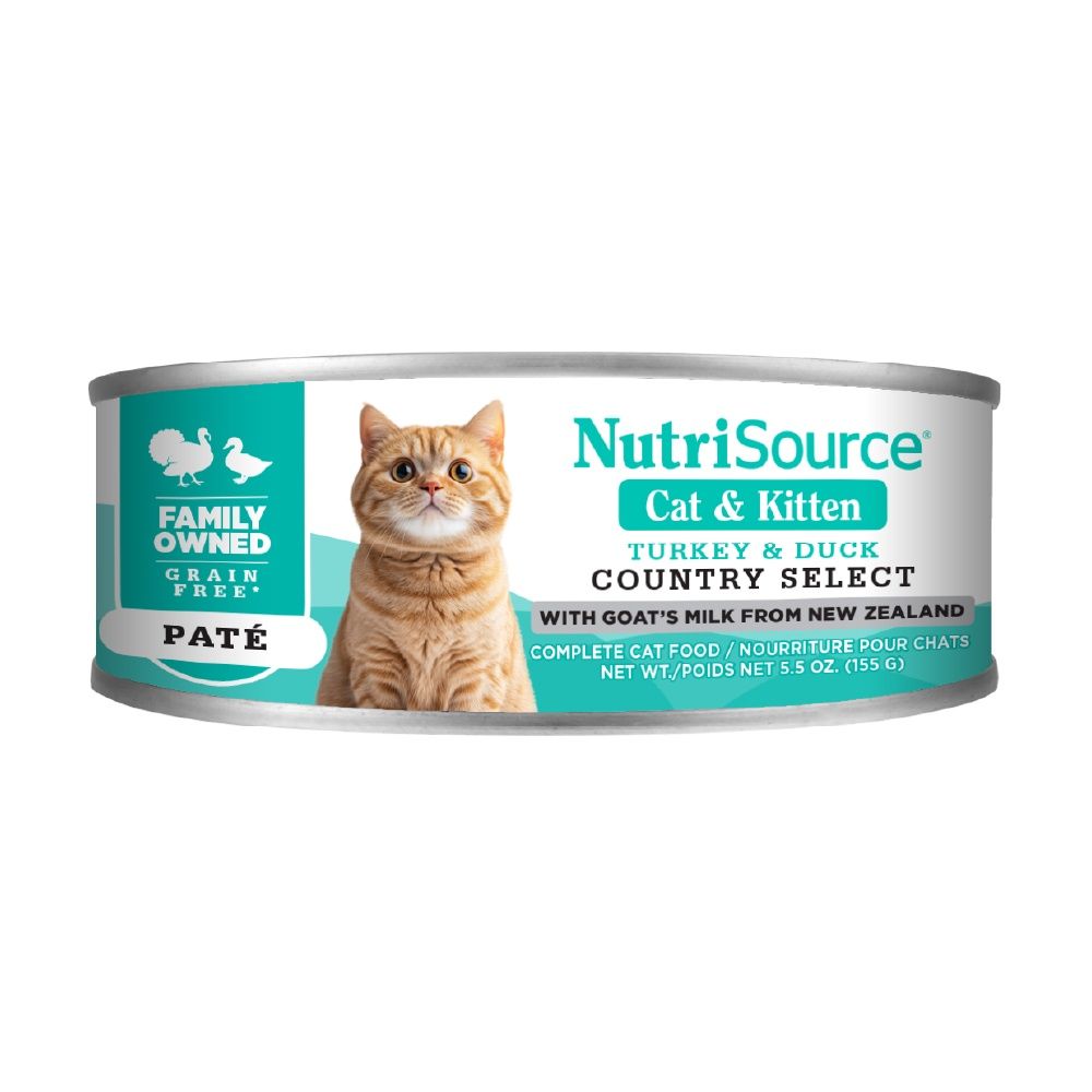 NutriSource Turkey &amp; Duck Country Select Grain Free Wet Cat &amp; Kitten Food, Size: 5.5oz