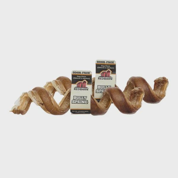 Redbarn Beef Pizzle Bully Spring Dog Chew, Size: 6in