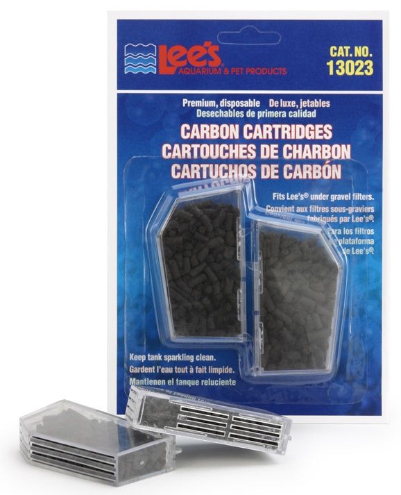 Lee's Premium Carbon Cartridges for Under Gravel Filters 2 pack