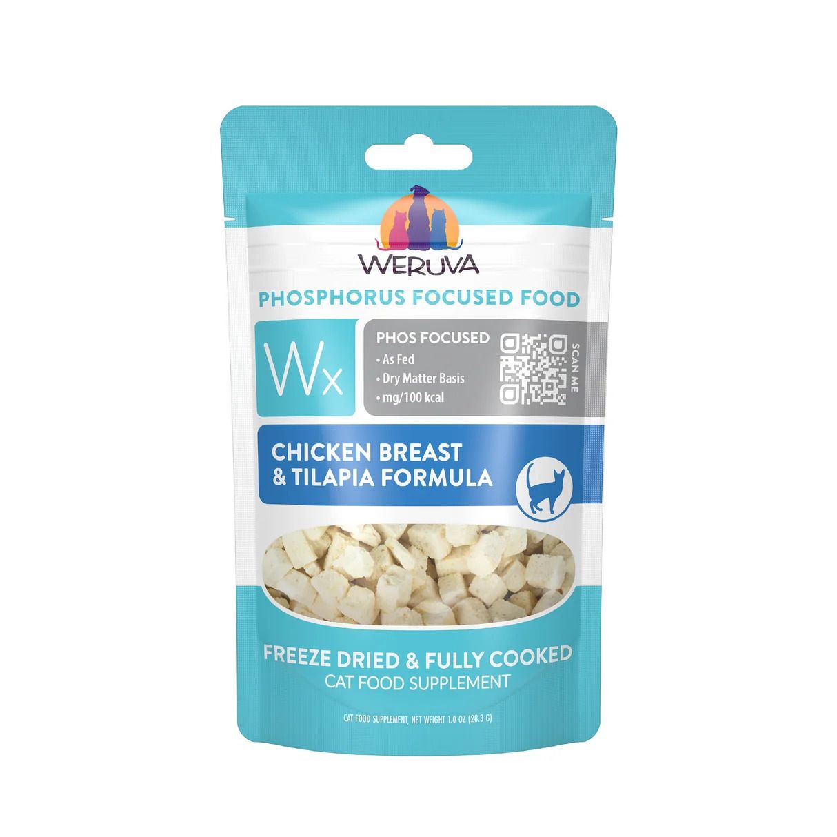 Weruva WX Pho Focused Cat Freeze Dried Chicken Breast &amp; Tilapia Formula, Package Size: 1oz