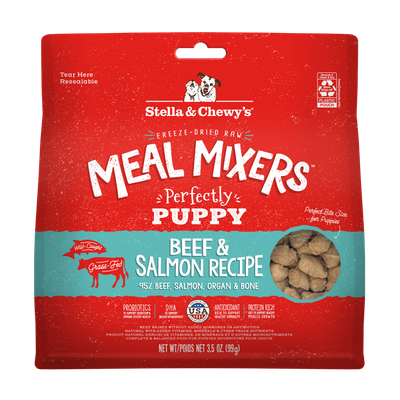 Stella &amp; Chewy's Perfectly Puppy Beef &amp; Salmon Meal Mixers Freeze-Dried Dog Food Topper