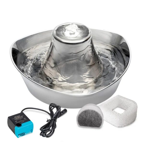 PetSafe Seaside Stainless Pet Fountain 60oz Capacity