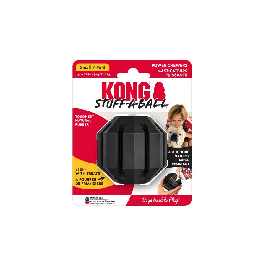 KONG Stuff-A-Ball Extreme Dog Toy Black, Size: Small