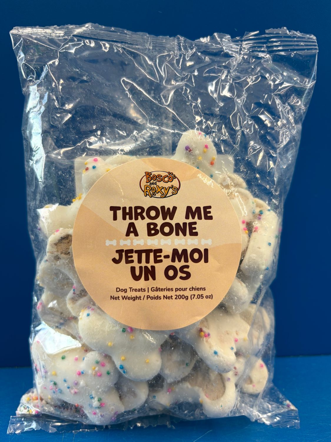 Bosco &amp; Roxy's Frosted Dog Cookies Throw Me A Bone, Sprinkles 7.05oz
