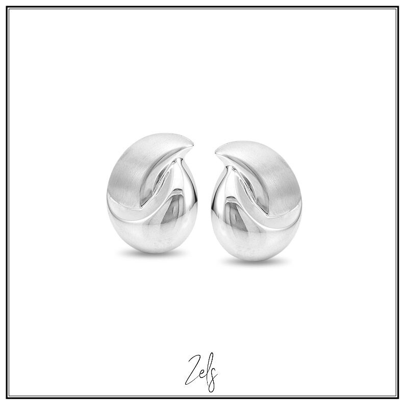 Zilveren clips wave