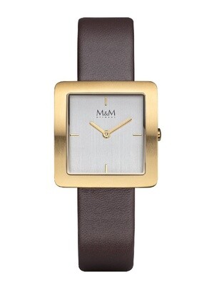 Horloge vierkante wijzerplaat goud