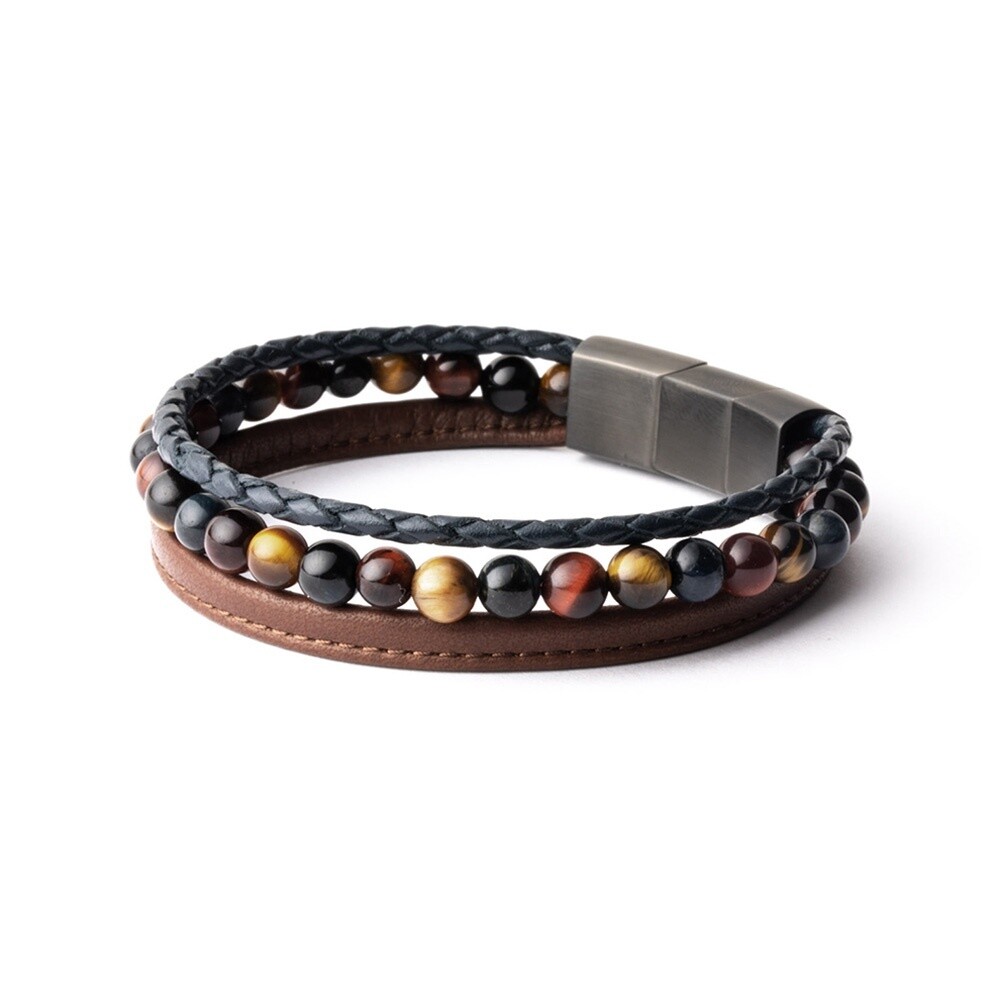 Herenarmband Triple 3 colours M-L