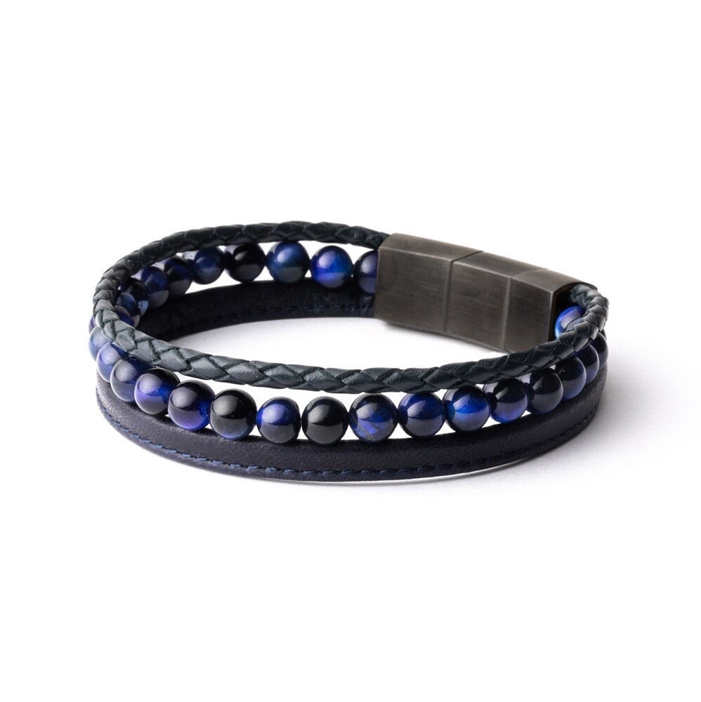 Herenarmband Triple Blue M-L