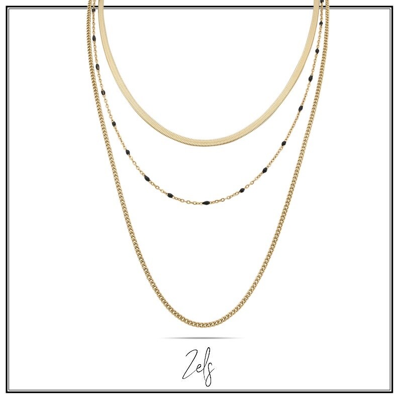 Stalen ketting gold plated