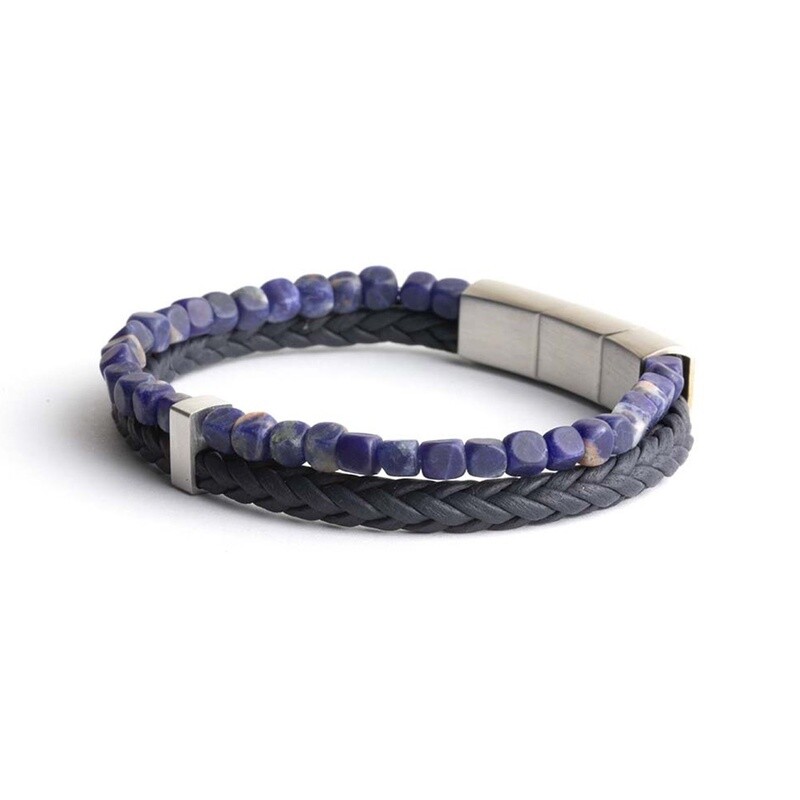 Herenarmband Double Blue M-L