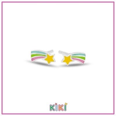 Gekleurde zilveren steker vallende ster