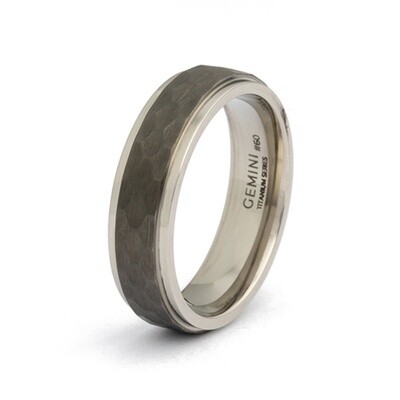 Ring Duplus Silver Black M 60