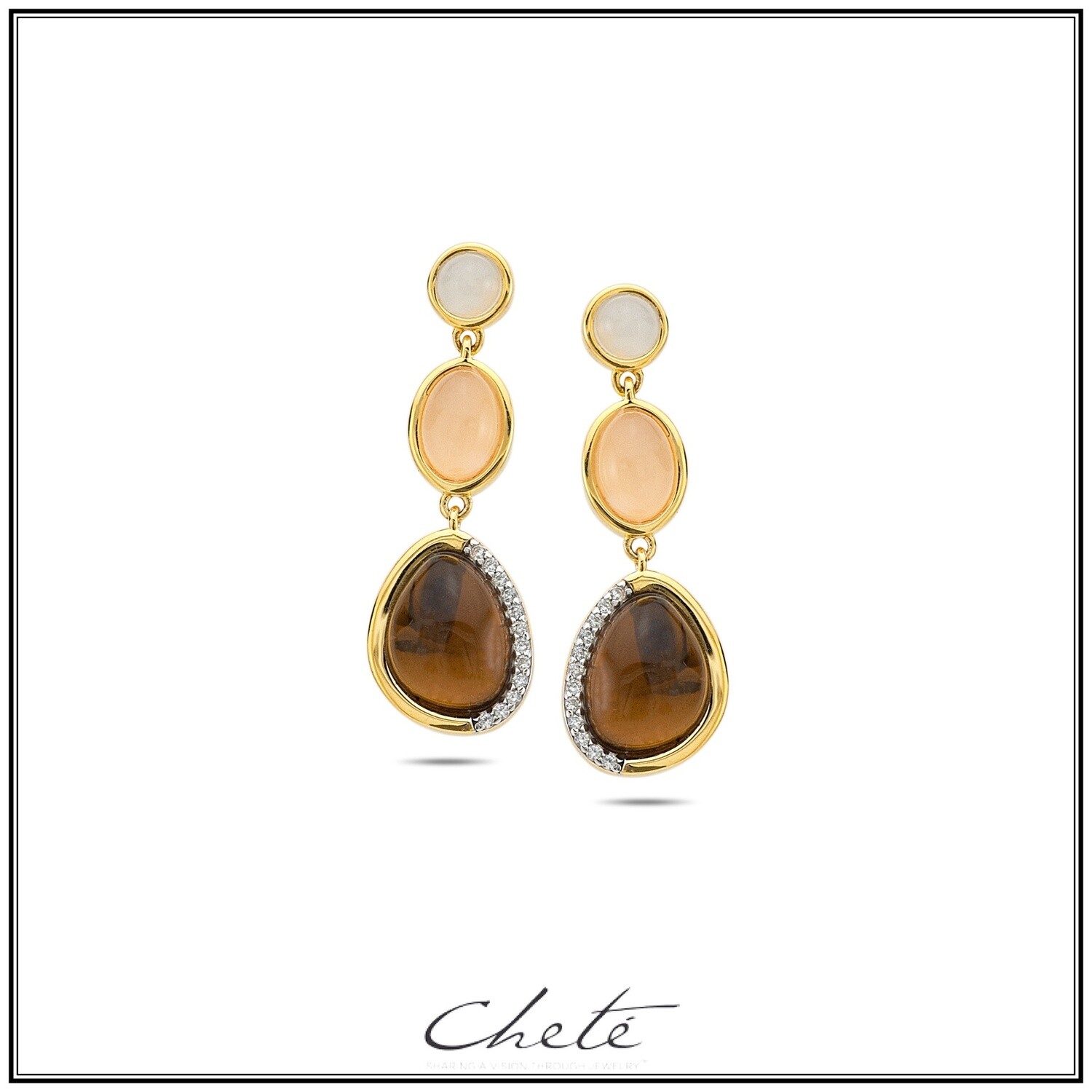 Zilver gold plated oorstekers hangers druppels