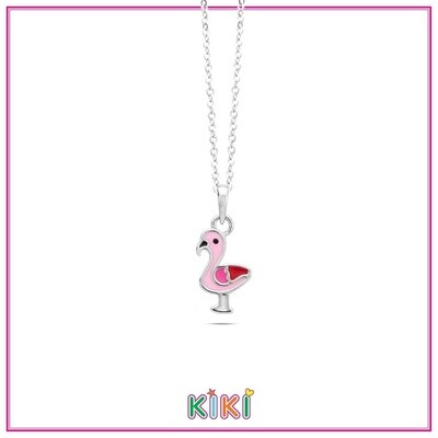 Kinderketting roze flamingo
